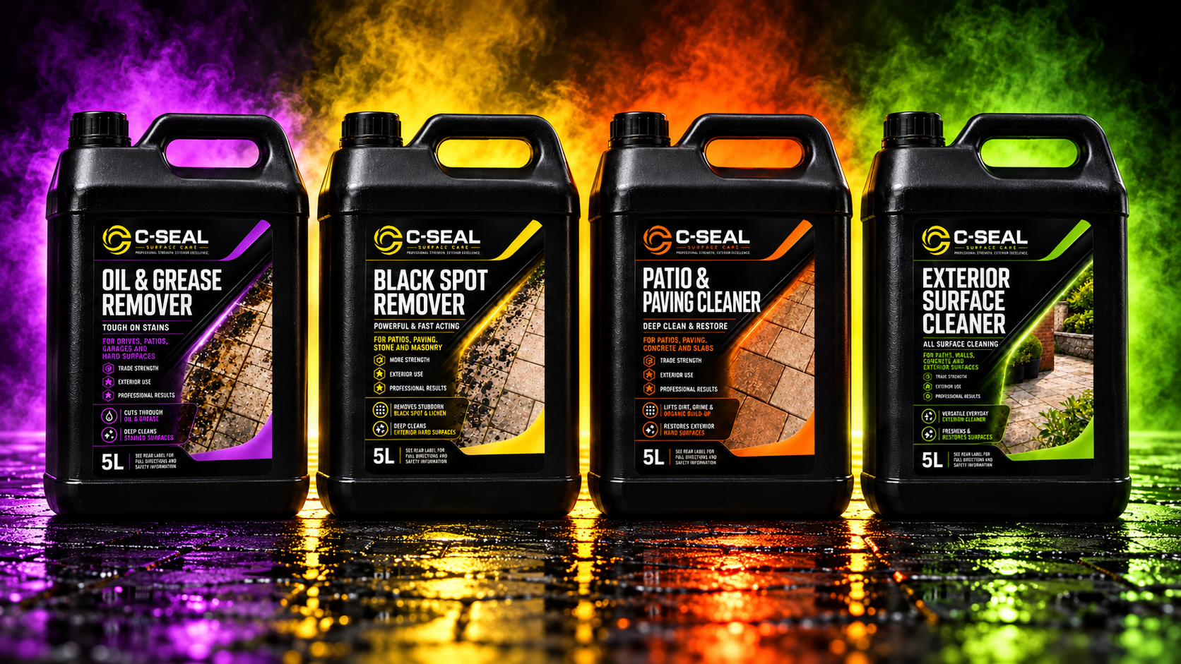 C-SEAL Driveway Cleaner 4-Pack — 4 items / 20 litres