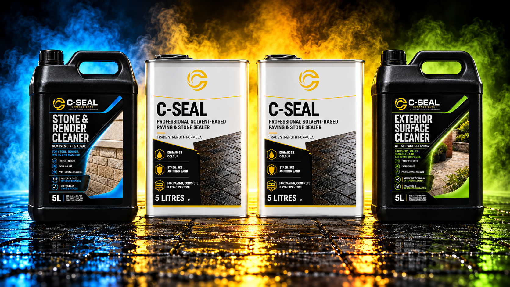 C-SEAL Exterior Clean & Seal 4-Pack — 4 items / 20 litres
