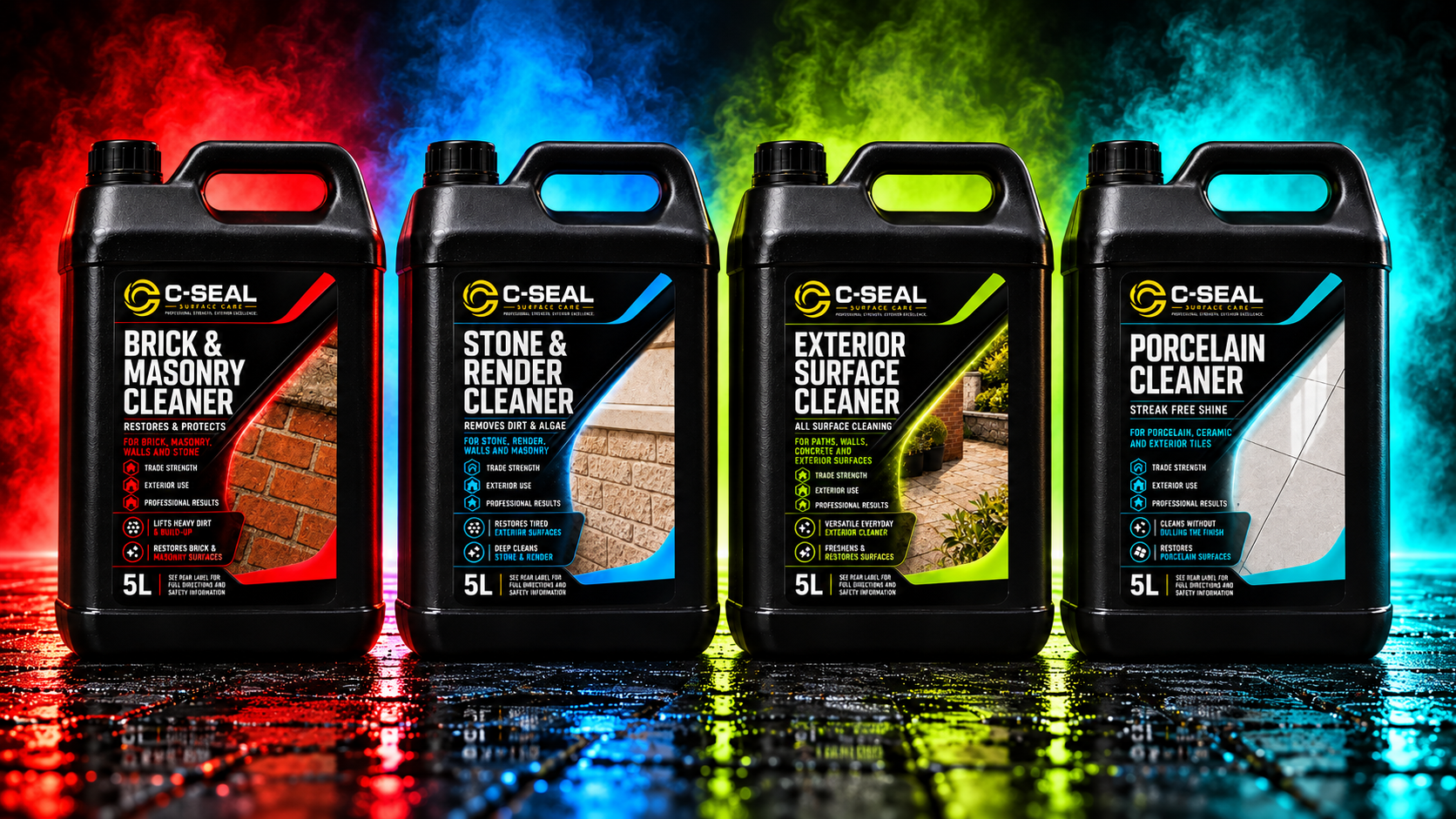 C-SEAL Masonry Cleaner 4-Pack — 4 items / 20 litres