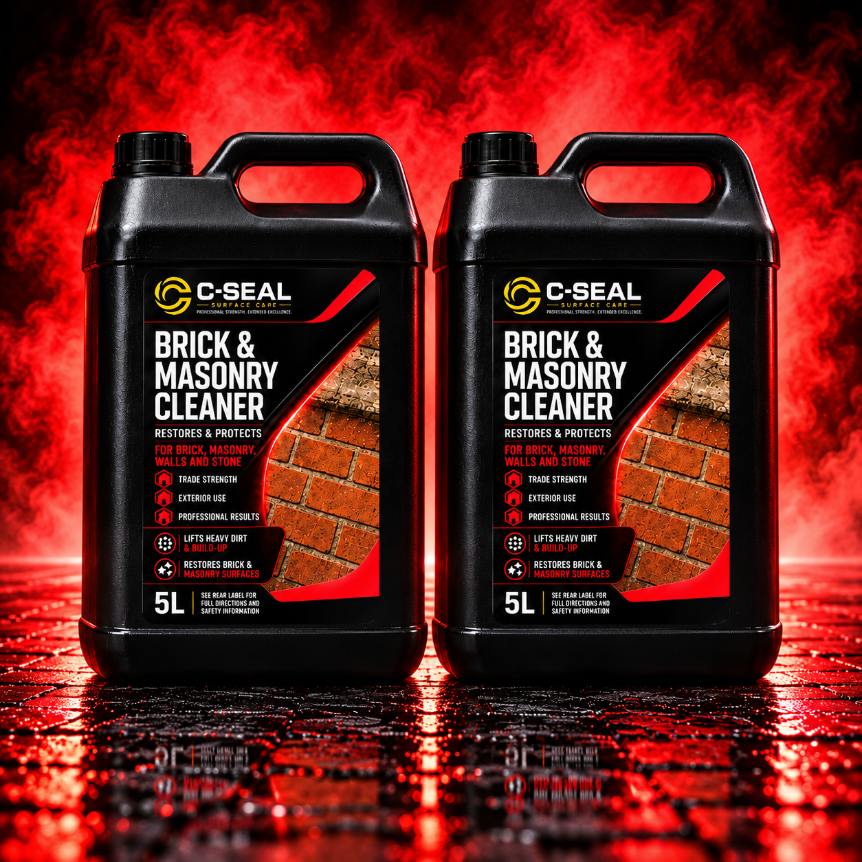 C-SEAL Brick & Masonry Cleaner Pair — 2 × 5L / 10 litres total