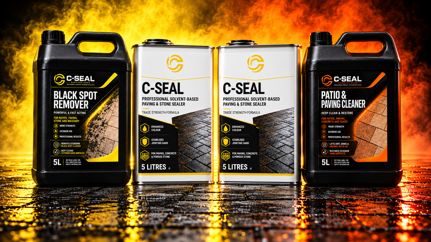 C-SEAL Patio Clean & Seal 4-Pack — 4 items / 20 litres