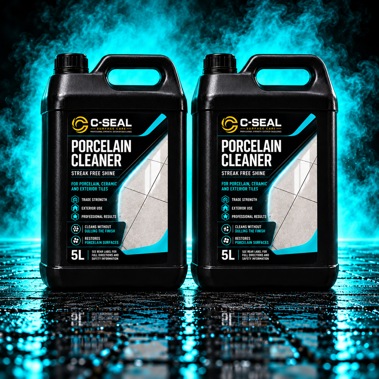 C-SEAL Porcelain Cleaner Pair — 2 × 5L / 10 litres total