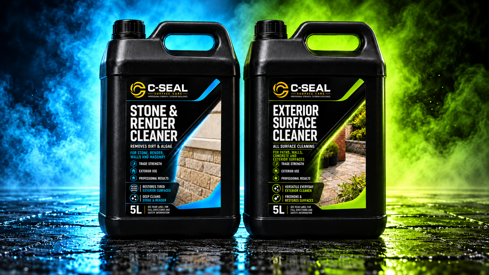 C-SEAL Stone & Render Pair — 2 items / 10 litres